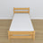 Letto pino naturale – cassetto per materasso, dettagli in legno, Nizio Home
