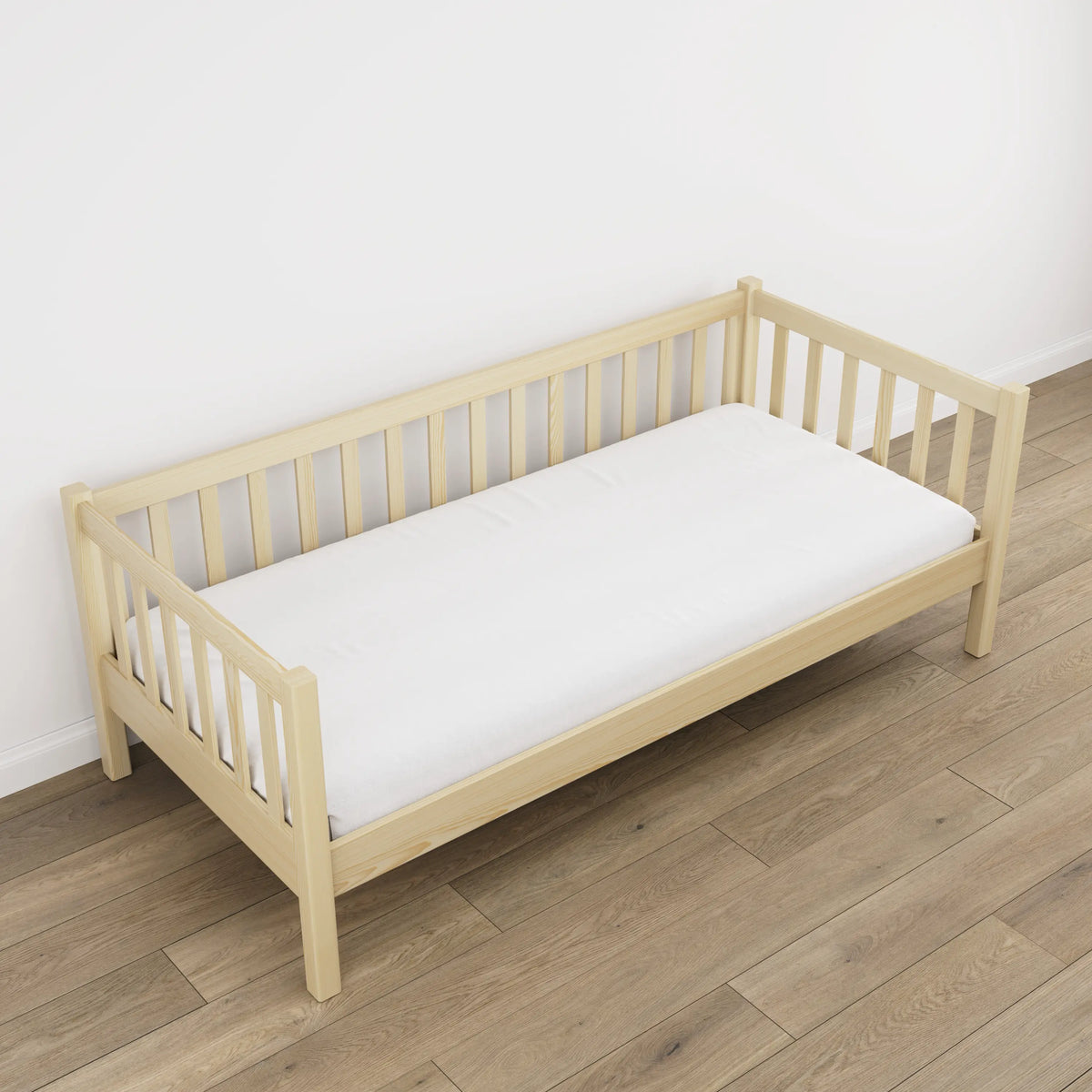 Sofabett Kiefer farblos im Kinderzimmer – scandi Einrichtung, Holz