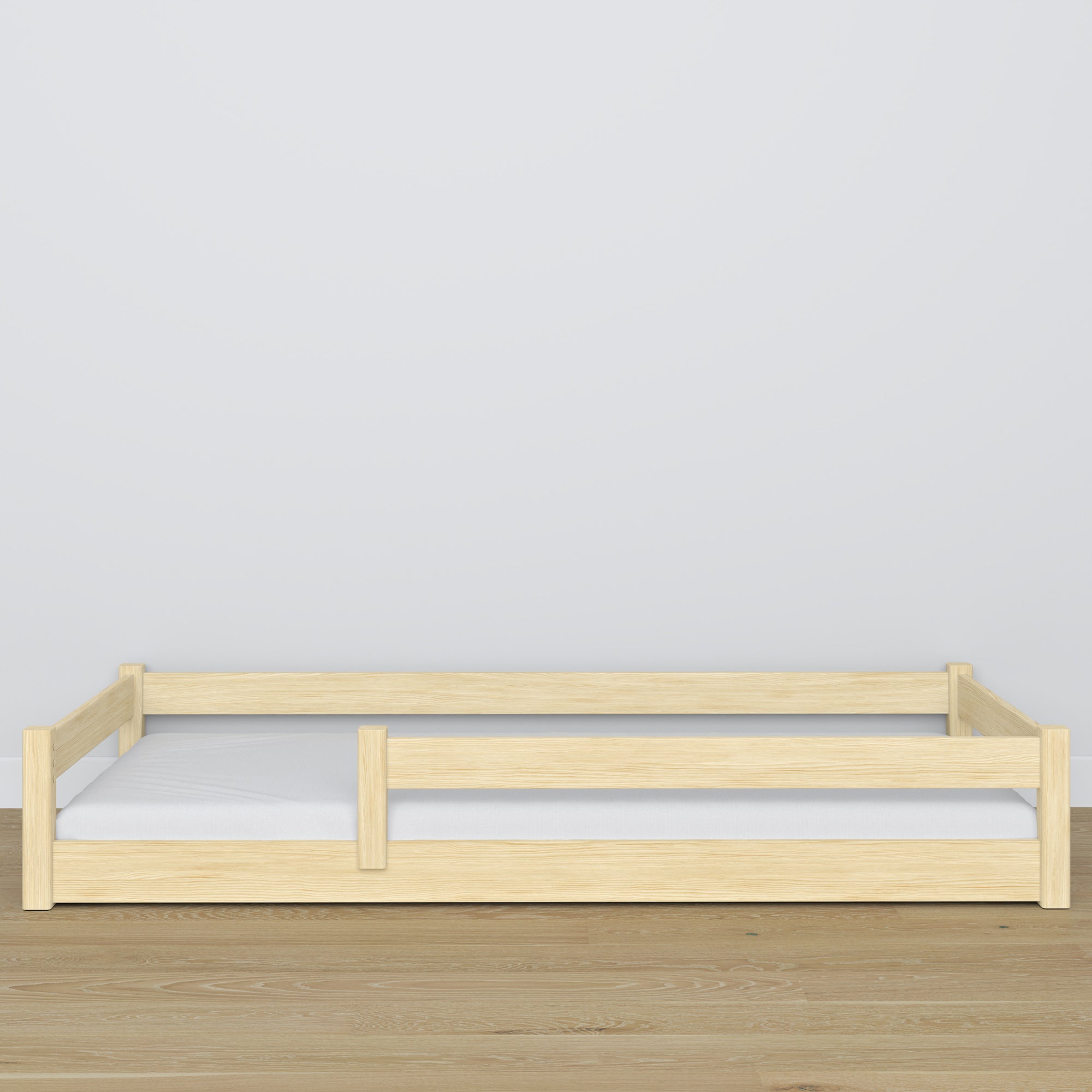 Wooden low bed N02 clear pine