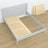 Lit double en bois gris – dimensions et schéma, Nizio Home