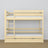 Lit superposé en bois pin incolore – intérieur du tiroir na matelas, chambre d'enfant