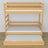 Letto a castello in legno pino naturale – dimensioni e schema con cassetto per materasso