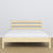 Lit double en bois pin incolore – vue de côté, proportions et forme, chambre