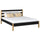Wooden double bed N01 black / oak