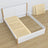 Doppelbett Weiß-Eiche aus Holz – Maße und Schema, Nizio Home