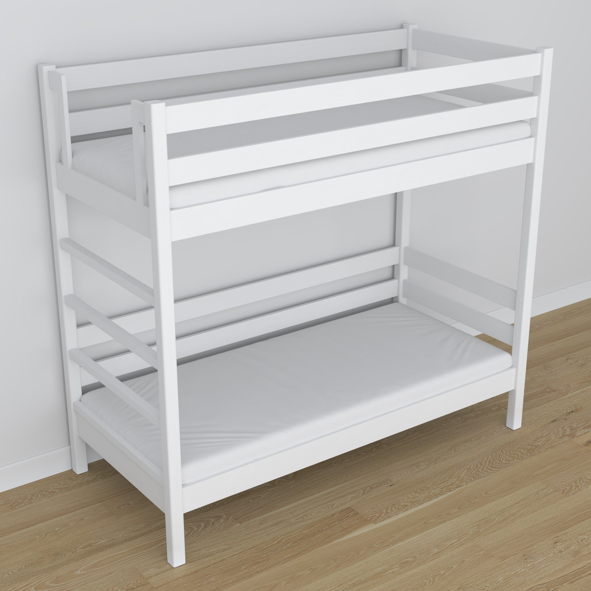 White Wooden Bunk Bed – Dimensions and Diagram, Nizio