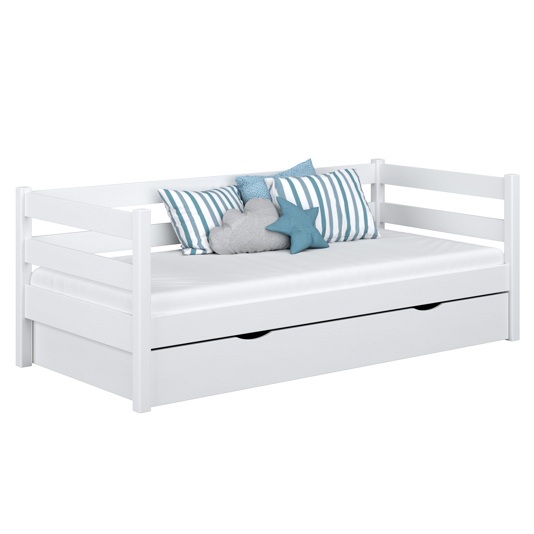 sofa-lit avec tiroir N01 en bois dans la couleur sur commande RAL/NCS – bois massif, Nizio
