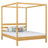 In legno letto matrimoniale con baldacchino N01 pino naturale – vista generale, legno massello in pino