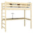 Lit mezzanine avec bureau en bois pin incolore – chambre d'enfant, scandinave Nizio