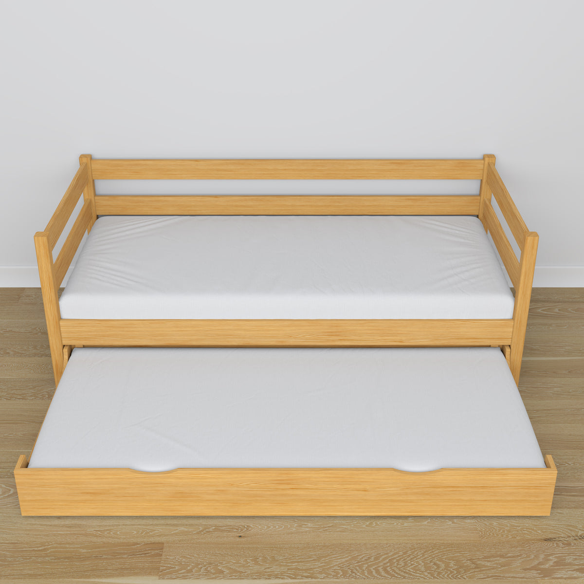 Letto divano con cassetto per materasso pino naturale in legno – dimensioni, Nizio