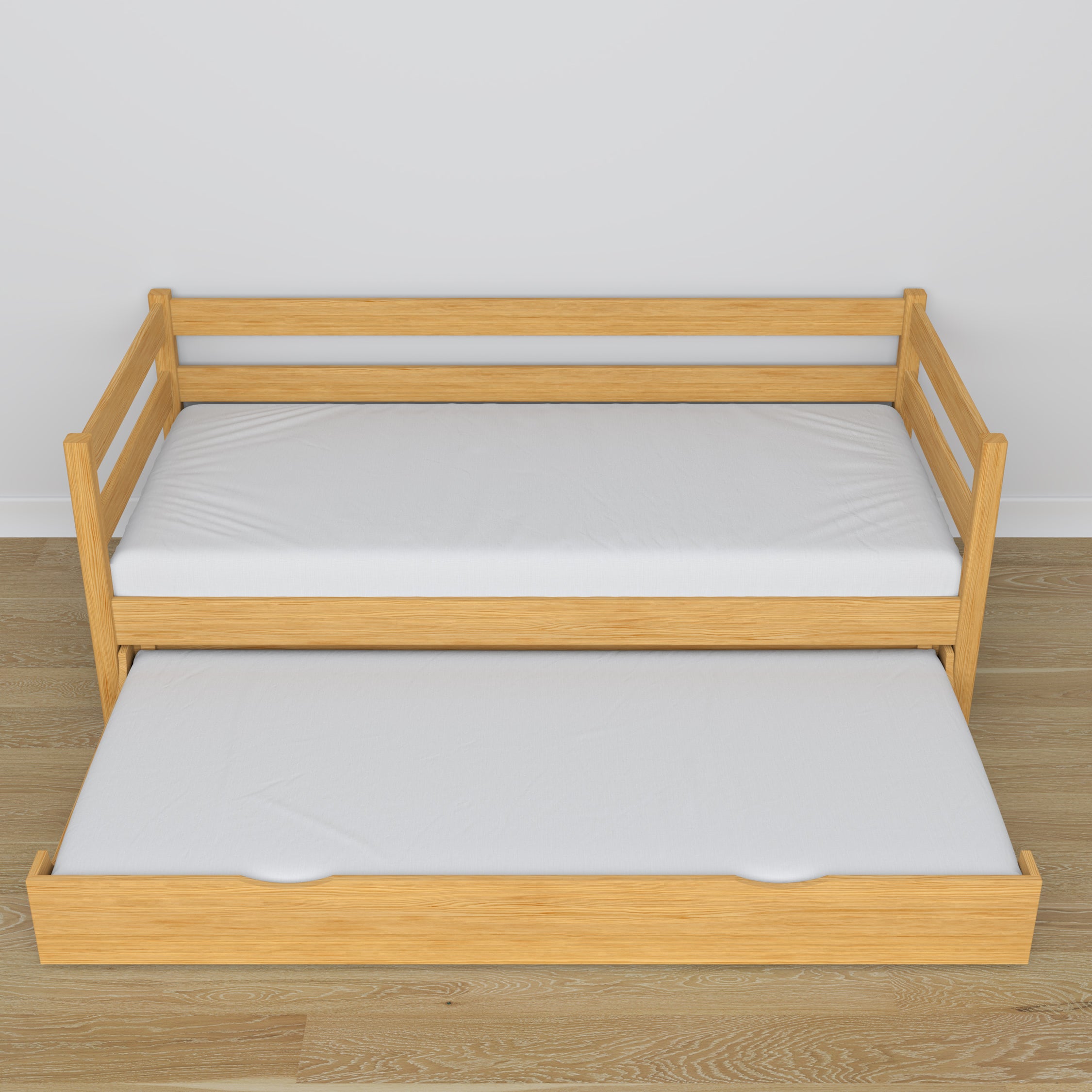 Letto divano con cassetto per materasso pino naturale in legno – dimensioni, Nizio