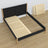 Lit double en bois noir-chêne – dimensions et schéma, Nizio Home