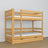 Natural Pine Wooden Bunk Bed with Drawer – Scandinavian Design, Nizio