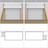 Letto a soppalco in legno bianco-quercia – vista dall'alto su posto letto