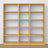 Wooden shelf N01 natural pine