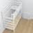 White Wooden Bunk Bed – Slatted Frame, Durable Joinery Joints