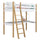 Hochbett mit Schreibtisch aus Holz weiß-eiche – Kinderzimmer, scandi Nizio