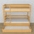 Natural Pine Bunk Bed – Wooden Slatted Frame, Side View