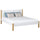 Wooden double bed N02 white / oak