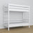 White Wooden Bunk Bed – Close-up of Joints and Wood Details