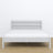 Lit double en bois gris – vue de côté, proportions et forme, chambre