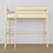 Clear Pine Wooden Loft Bed – Slatted Frame, Side View
