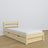 Letto con cassetto in legno pino trasparente – stanza per bambini, allestimento scandi