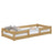 Lit bas en chêne chêne naturel – chambre, bois massif, style scandinave Nizio