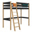 Hochbett aus Holz schwarz-eiche – Kinderzimmer, Massivholz, Scandi-Stil