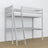 Letto a soppalco con scrivania grigio in legno – dimensioni, Nizio Home