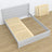 Letto matrimoniale grigio in legno – dimensioni e schema, Nizio Home