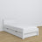 Wooden bed with drawer white – child’s room, scandi arrangement