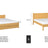 Wooden double bed natural pine – joint and drawer details, Nizio