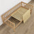 Sofa bed wooden natural pine – wood and joint details, Nizio Home