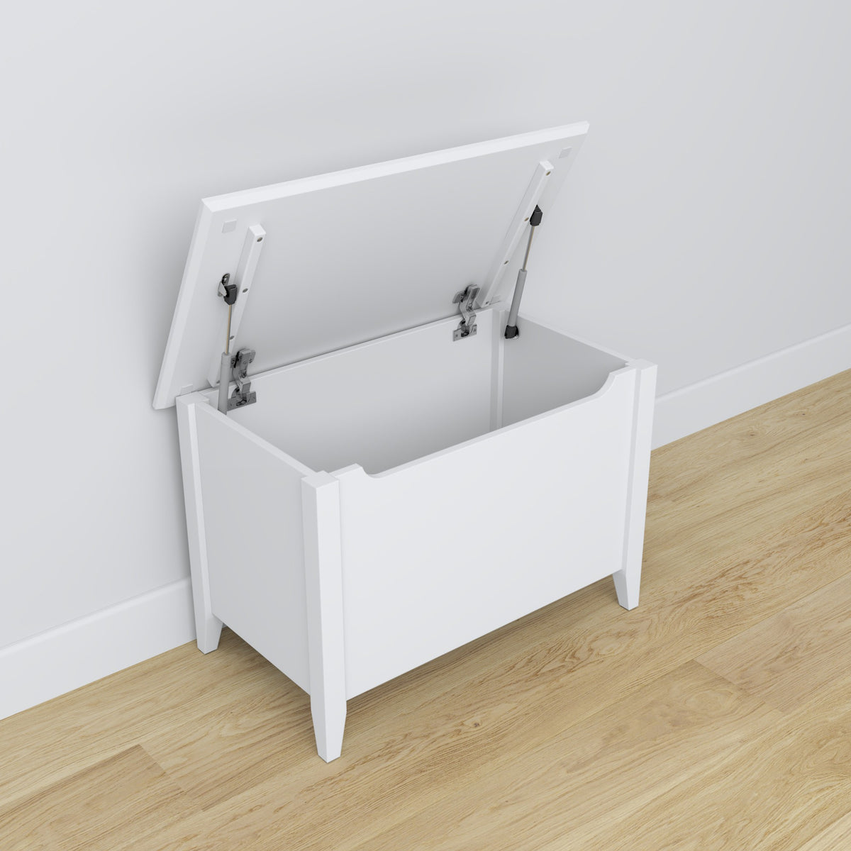 Baule bianco in legno – dimensioni e schema, Nizio Home