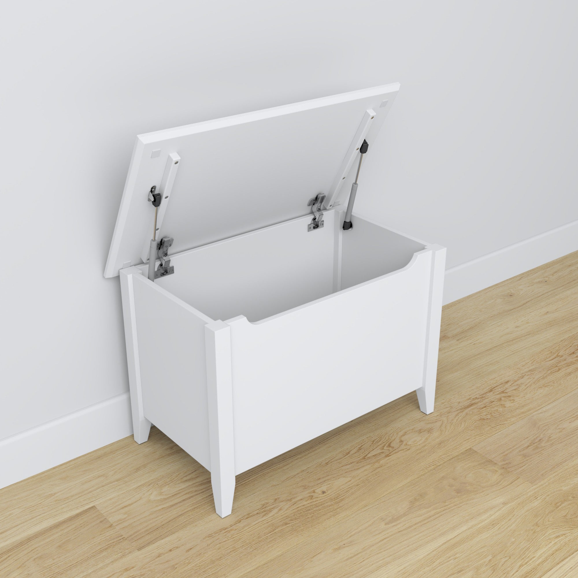 Baule bianco in legno – dimensioni e schema, Nizio Home