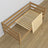 Natural oak sofa bed with mattress drawer made of oak – dimensions, Nizio