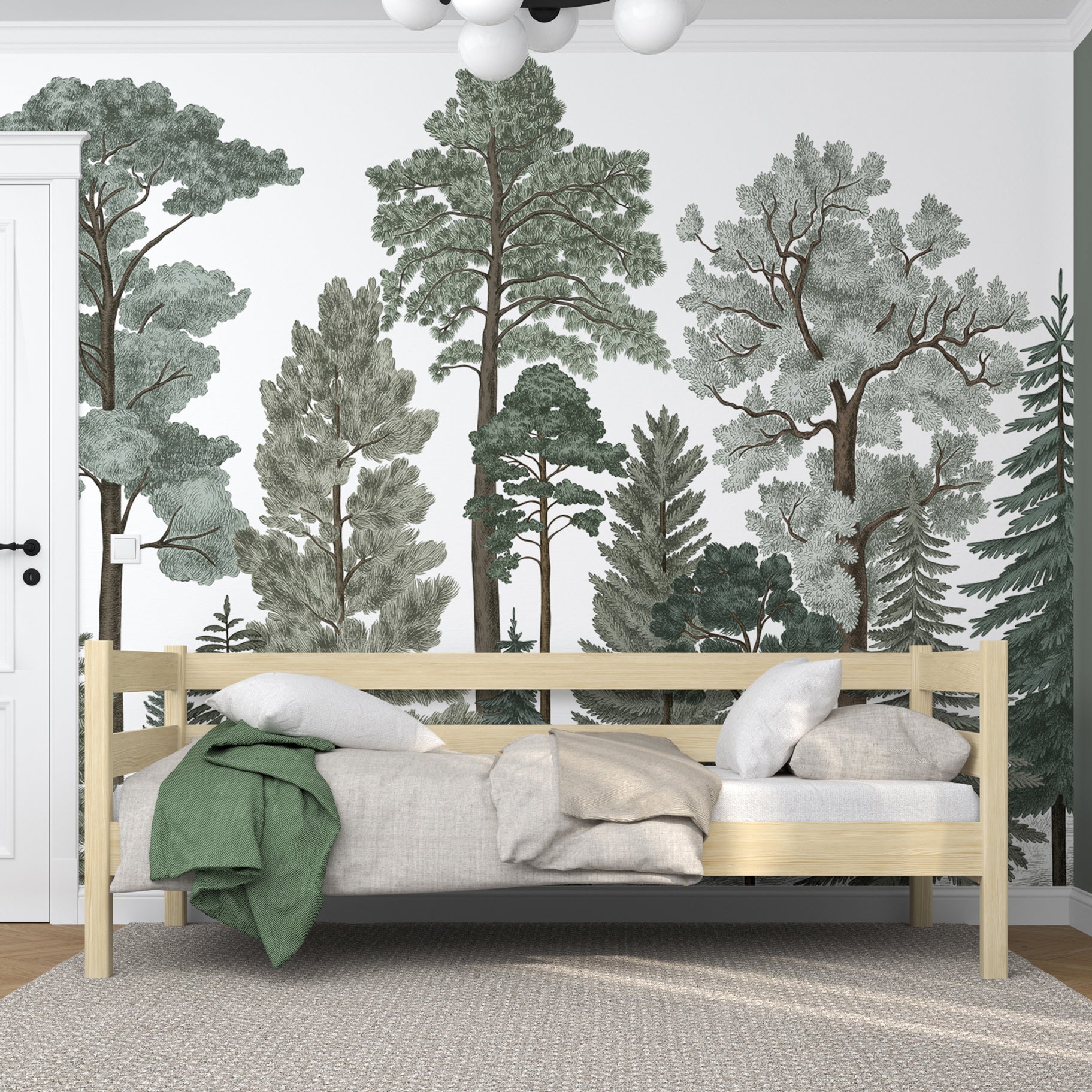 Sofabett Kiefer farblos – seitliche Holzschutzleiste, Kindersicherheit