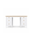 Scrivania in legno 6S Scandi bianco / rovere naturale