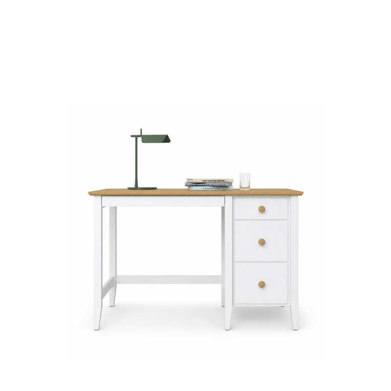 Scrivania in legno 3S Scandi bianco / rovere naturale