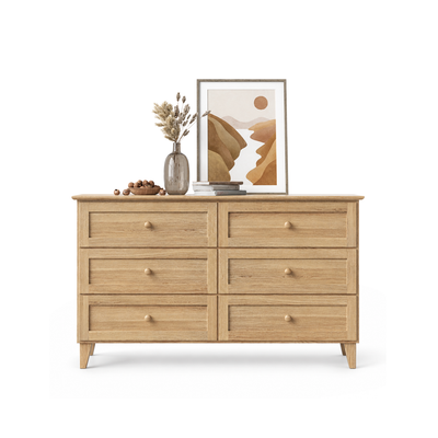 Oak chest of drawers 6S 154 Scandi oak natural