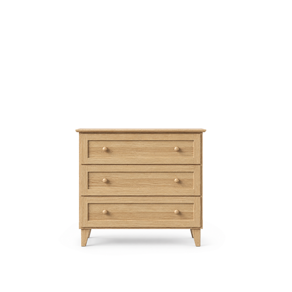 Oak chest of drawers 3S 105 Scandi oak natural