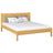 Wooden double bed natural pine – bedroom, solid wood, Scandinavian style
