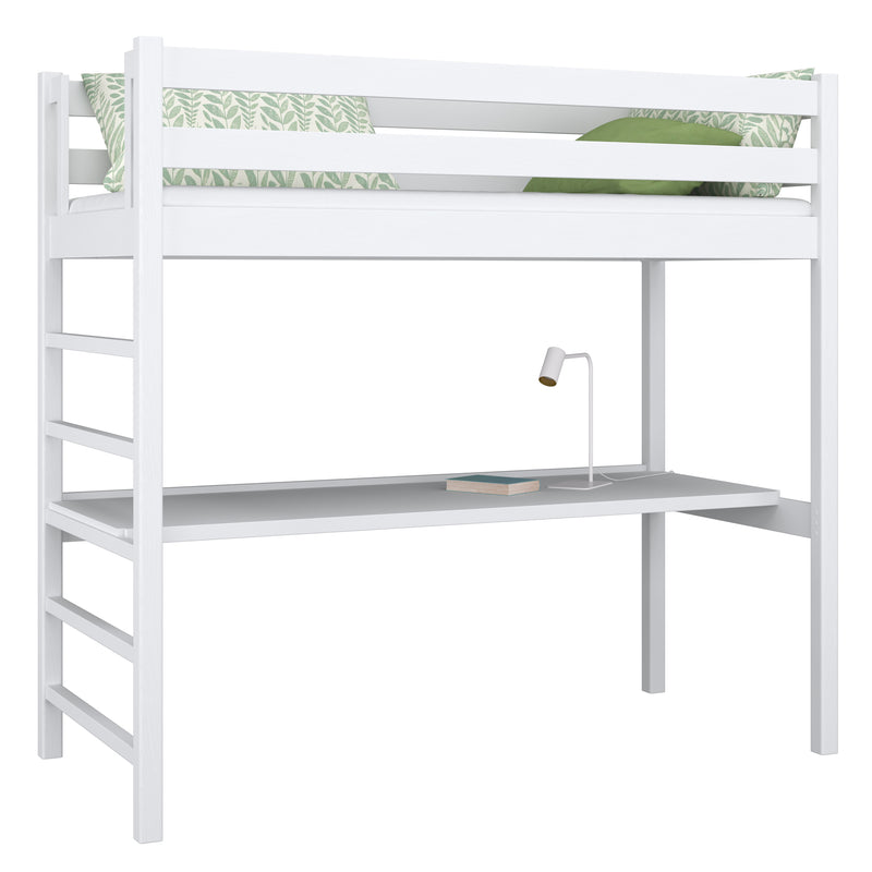 Hochbett mit Schreibtisch N01 RAL/NCS – aus Holz, Farbe an Innenraum angepasst, Nizio Home