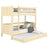 Clear Pine Wooden Bunk Bed with Mattress Drawer – Scandi Children’s Room