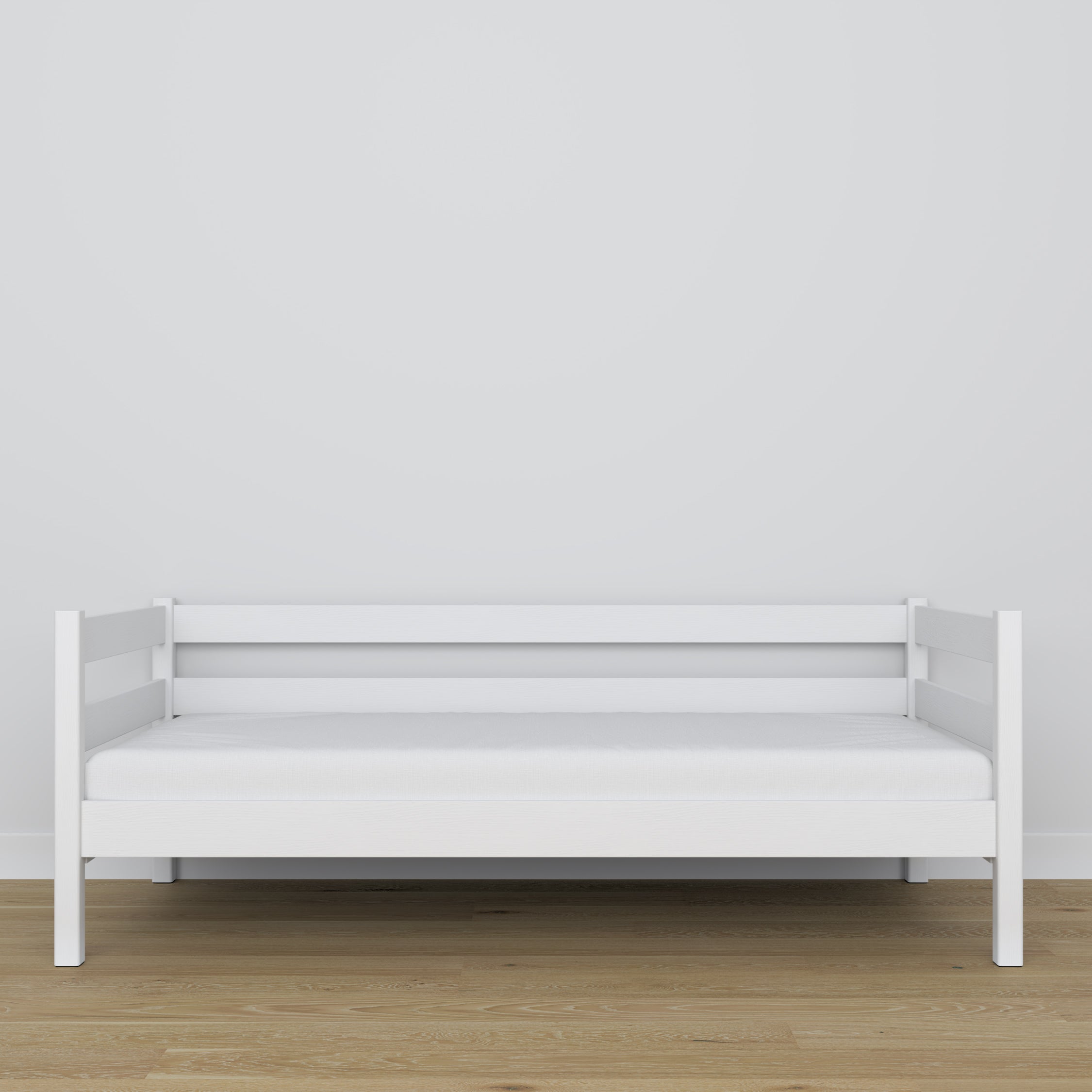 Sofa bed wooden white – wood and joint details, Nizio Home