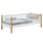 Drewniane łóżko sofa N03 biały / dąb naturalny – widok ogólny, lite drewno