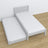 Letto con cassetto per materasso grigio in legno – dimensioni, Nizio