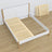 Lit double en bois blanc-chêne – dimensions et schéma, Nizio Home