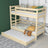 Lit superposé pin incolore pour enfants – tiroir na matelas, en bois, Nizio